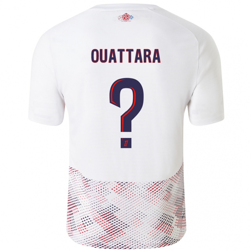 Niño Fútbol Camiseta Fadiga Ouattara #0 Blanco Azul Real 2ª Equipación 2024/25 Perú