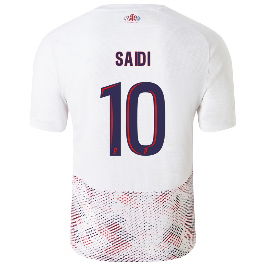 Niño Fútbol Camiseta Rachel Saidi #10 Blanco Azul Real 2ª Equipación 2024/25 Perú