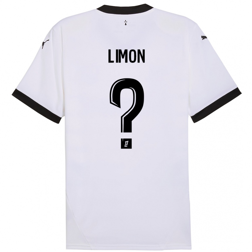 Niño Fútbol Camiseta Paolo Limon #0 Blanco Negro 2ª Equipación 2024/25 Perú