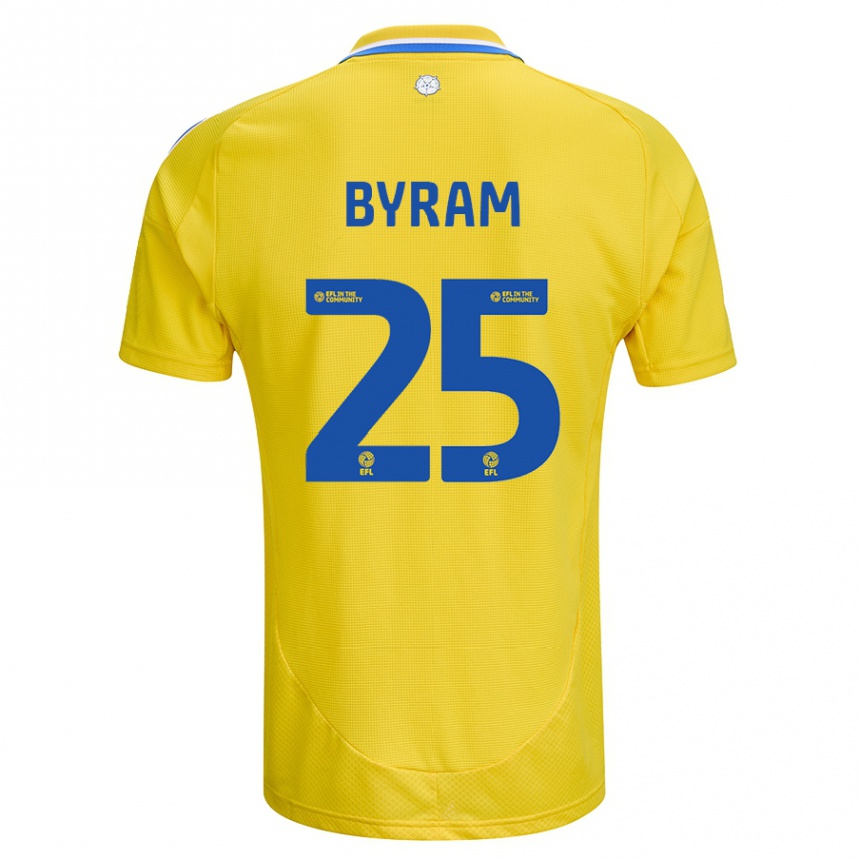 Niño Fútbol Camiseta Sam Byram #25 Amarillo Azul 2ª Equipación 2024/25 Perú