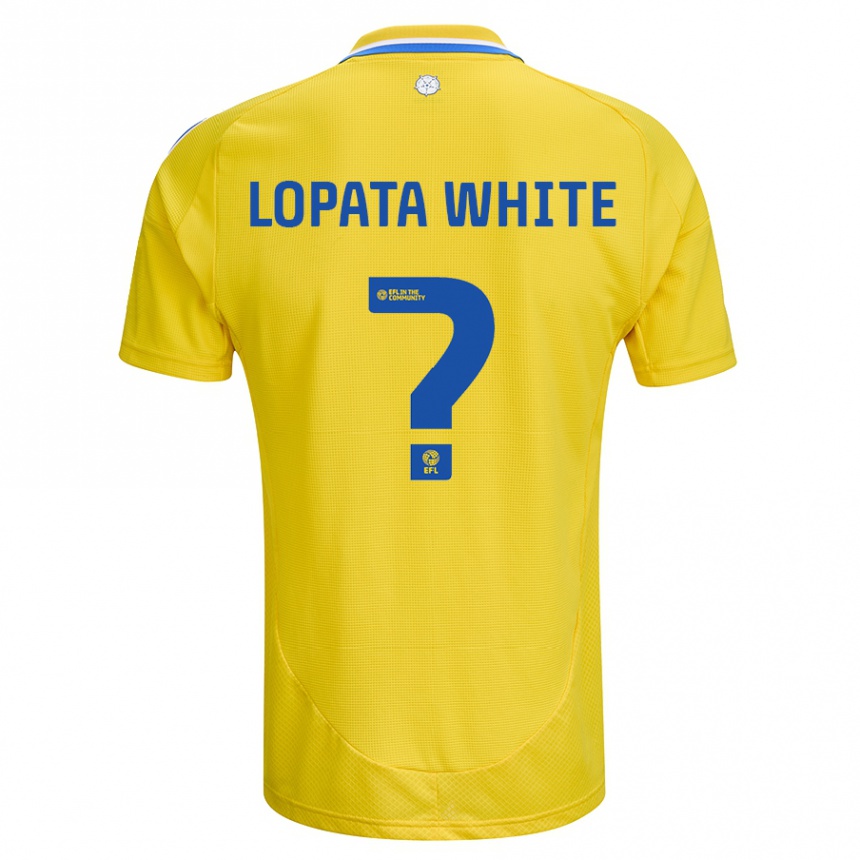 Niño Fútbol Camiseta Reuben Lopata-White #0 Amarillo Azul 2ª Equipación 2024/25 Perú