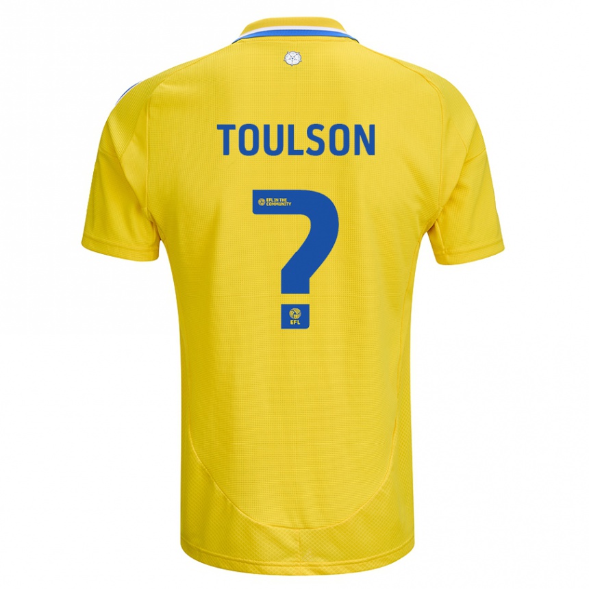 Niño Fútbol Camiseta Daniel Toulson #0 Amarillo Azul 2ª Equipación 2024/25 Perú