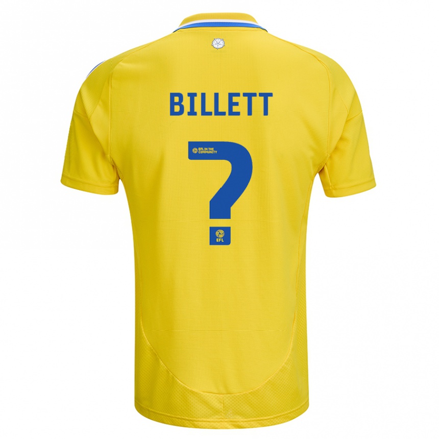 Niño Fútbol Camiseta Joe Billett #0 Amarillo Azul 2ª Equipación 2024/25 Perú