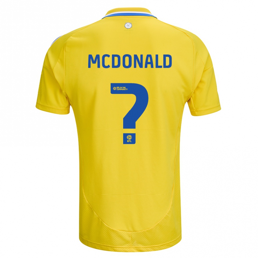 Niño Fútbol Camiseta Josh Mcdonald #0 Amarillo Azul 2ª Equipación 2024/25 Perú