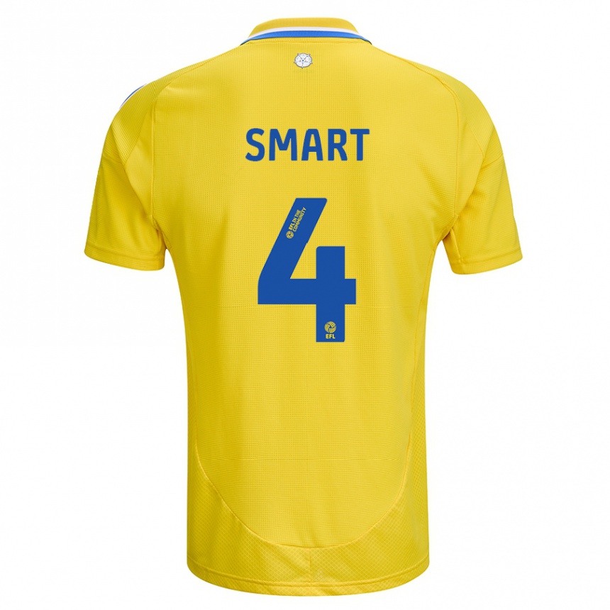 Niño Fútbol Camiseta Olivia Smart #4 Amarillo Azul 2ª Equipación 2024/25 Perú