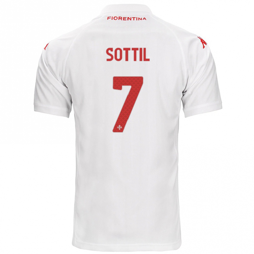 Niño Fútbol Camiseta Riccardo Sottil #7 Blanco 2ª Equipación 2024/25 Perú