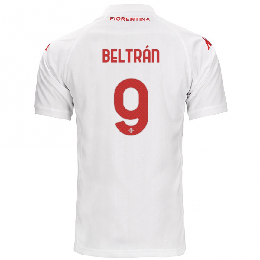 Niño Fútbol Camiseta Lucas Beltrán #9 Blanco 2ª Equipación 2024/25 Perú