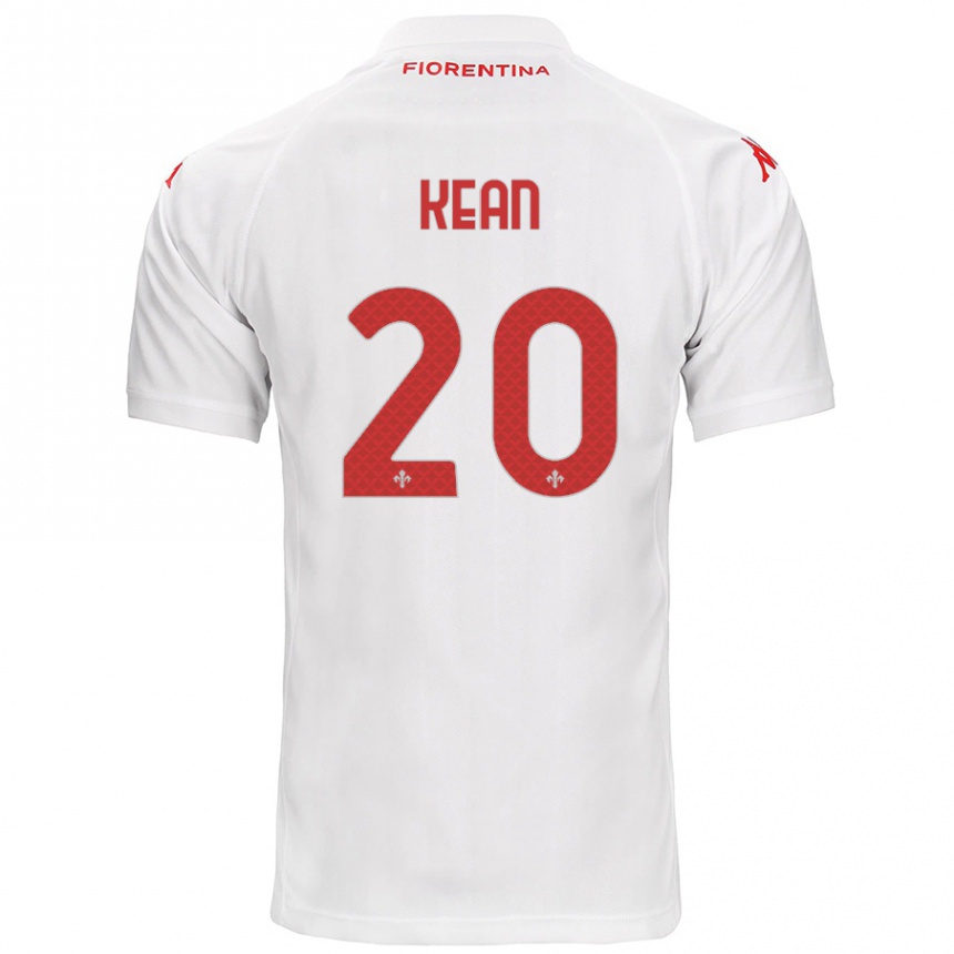 Niño Fútbol Camiseta Moise Kean #20 Blanco 2ª Equipación 2024/25 Perú