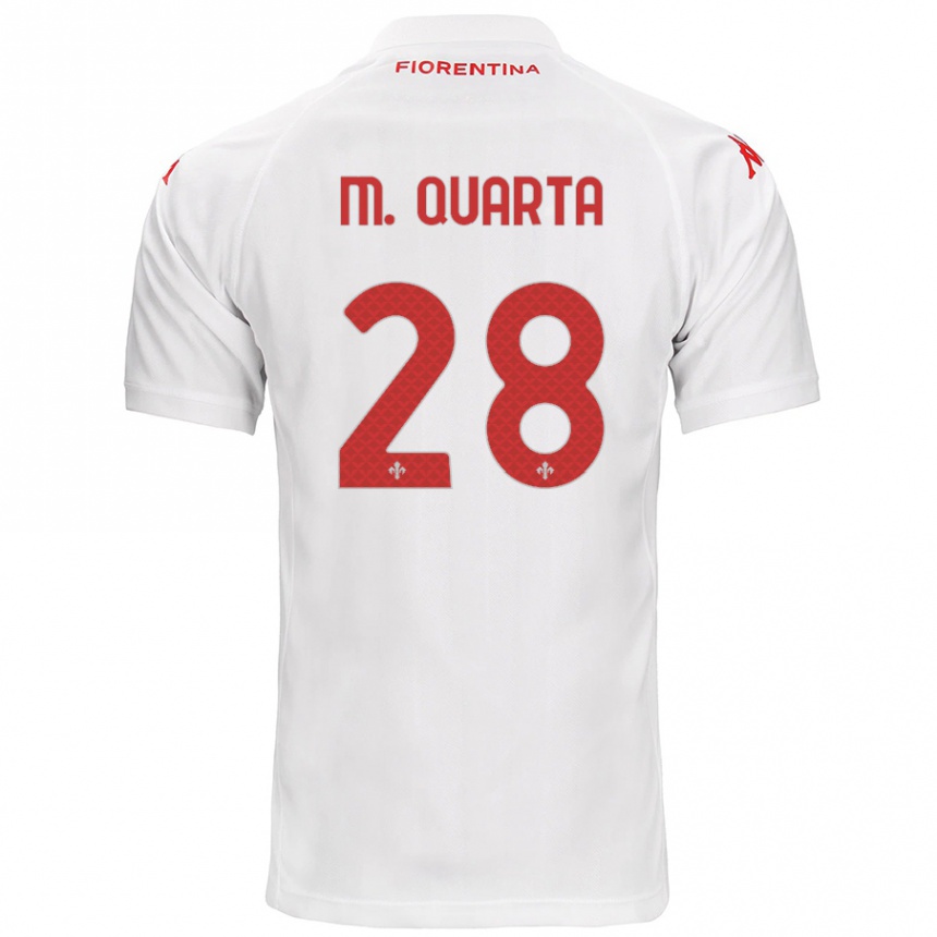 Niño Fútbol Camiseta Lucas Martínez Quarta #28 Blanco 2ª Equipación 2024/25 Perú