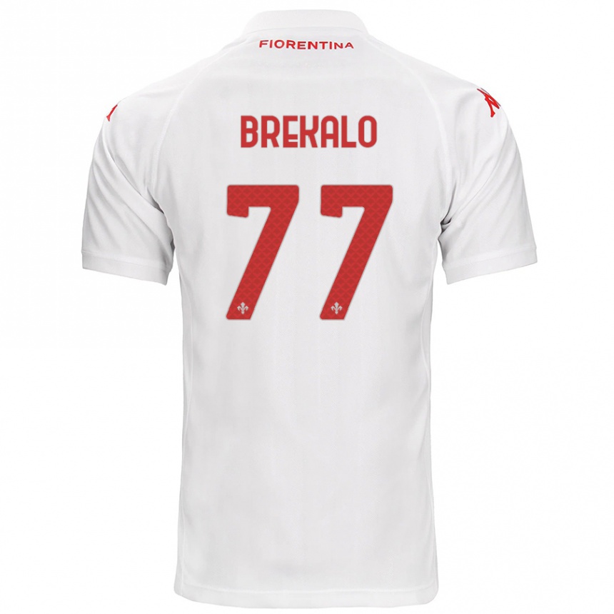 Niño Fútbol Camiseta Josip Brekalo #77 Blanco 2ª Equipación 2024/25 Perú