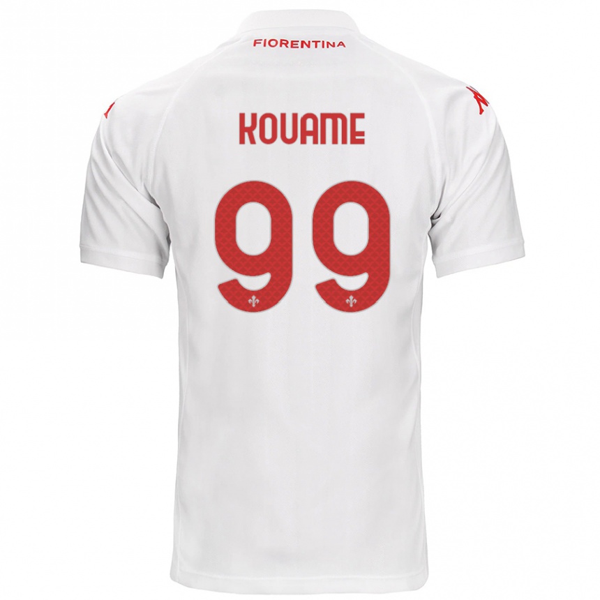 Niño Fútbol Camiseta Christian Kouamé #99 Blanco 2ª Equipación 2024/25 Perú