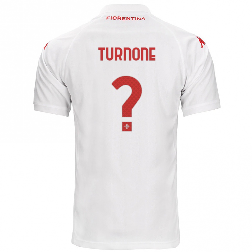 Niño Fútbol Camiseta Niccolò Turnone #0 Blanco 2ª Equipación 2024/25 Perú