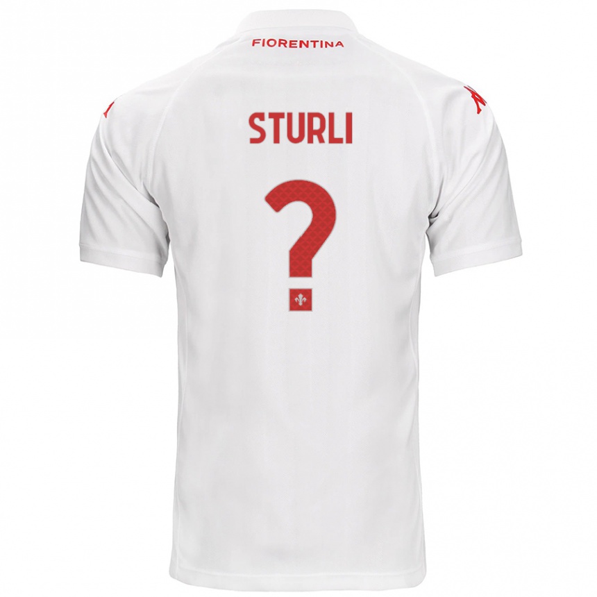 Niño Fútbol Camiseta Edoardo Sturli #0 Blanco 2ª Equipación 2024/25 Perú