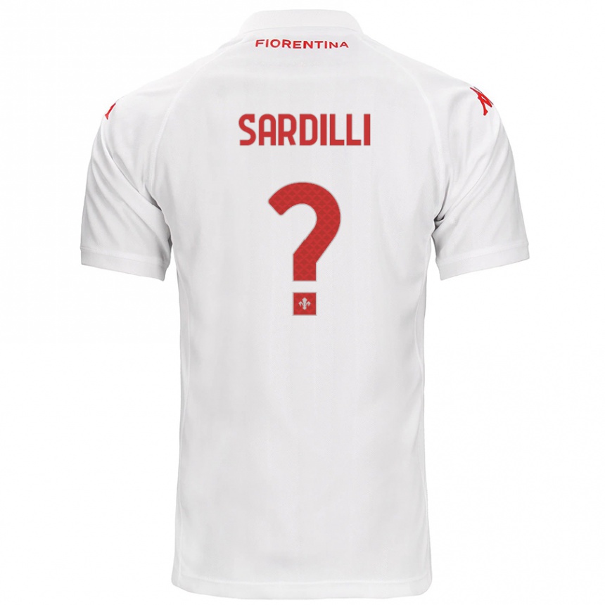 Niño Fútbol Camiseta Davide Sardilli #0 Blanco 2ª Equipación 2024/25 Perú