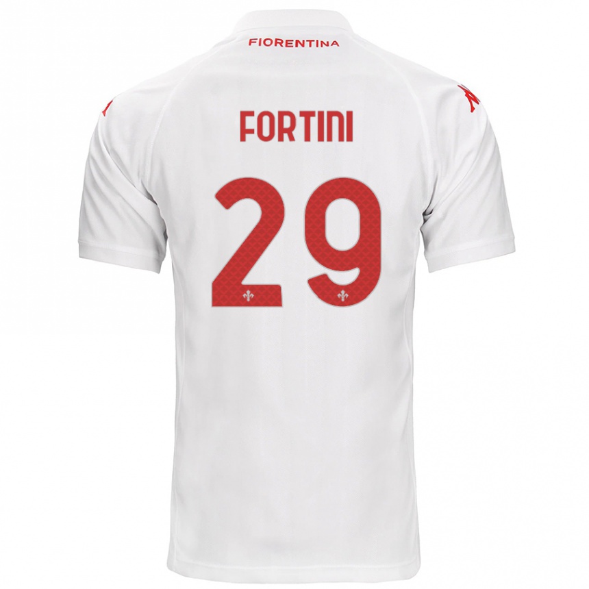 Niño Fútbol Camiseta Niccolò Fortini #29 Blanco 2ª Equipación 2024/25 Perú