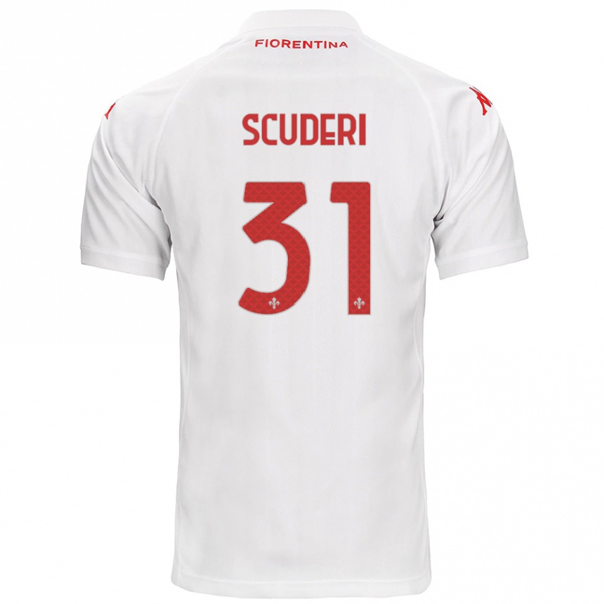 Niño Fútbol Camiseta Giulio Scuderi #31 Blanco 2ª Equipación 2024/25 Perú