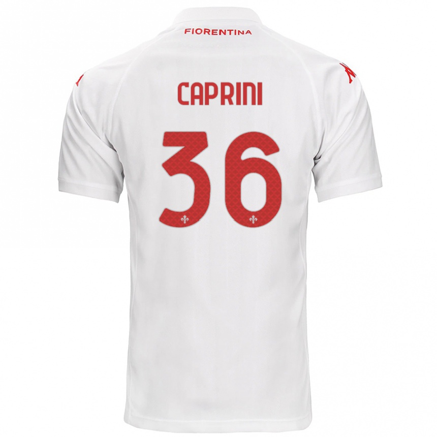 Niño Fútbol Camiseta Maat Daniel Caprini #36 Blanco 2ª Equipación 2024/25 Perú