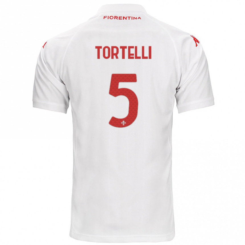 Niño Fútbol Camiseta Alice Tortelli #5 Blanco 2ª Equipación 2024/25 Perú