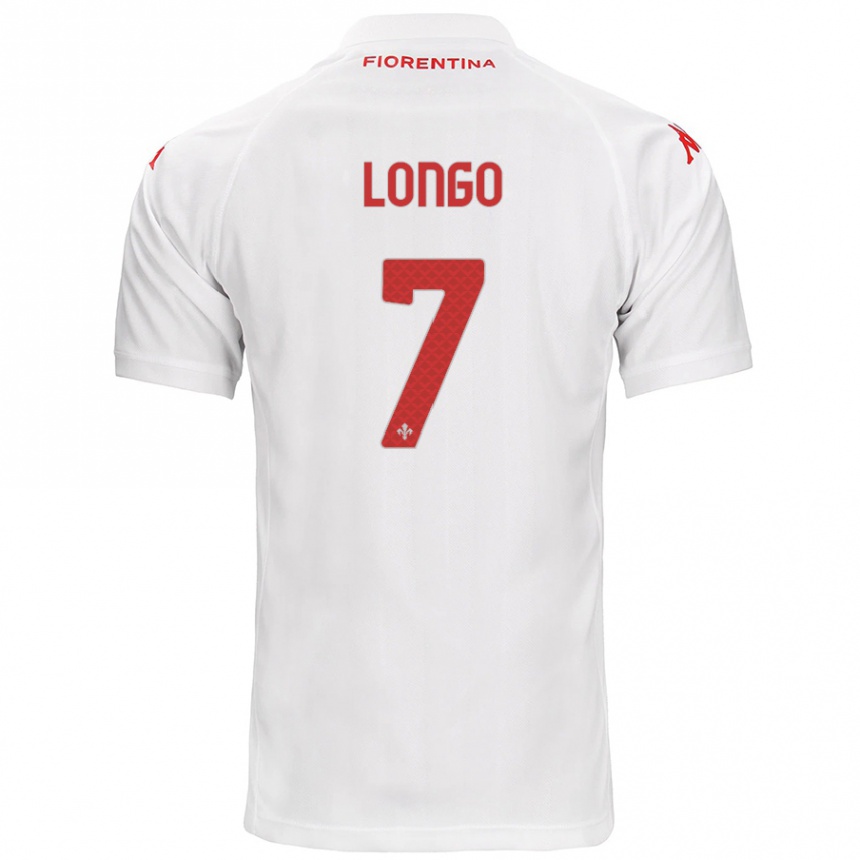 Niño Fútbol Camiseta Miriam Longo #7 Blanco 2ª Equipación 2024/25 Perú