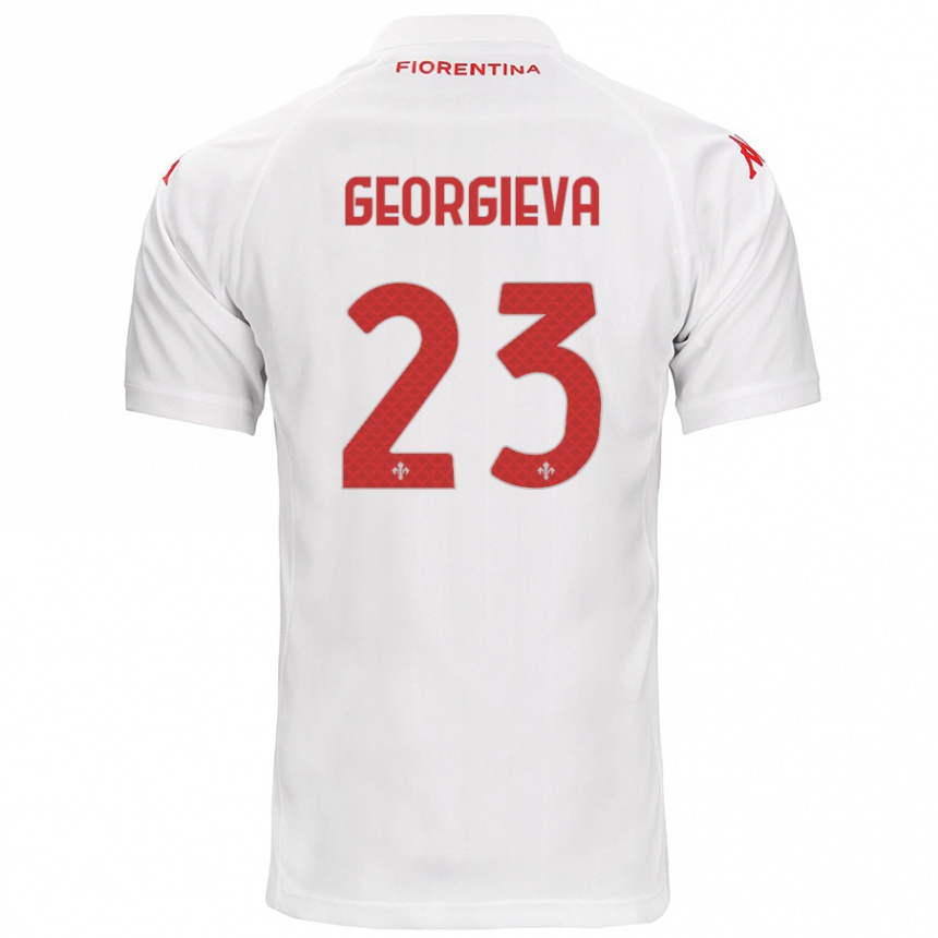 Niño Fútbol Camiseta Marina Georgieva #23 Blanco 2ª Equipación 2024/25 Perú