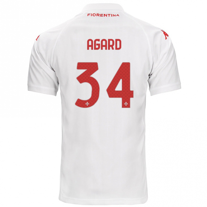 Niño Fútbol Camiseta Laura Agard #34 Blanco 2ª Equipación 2024/25 Perú