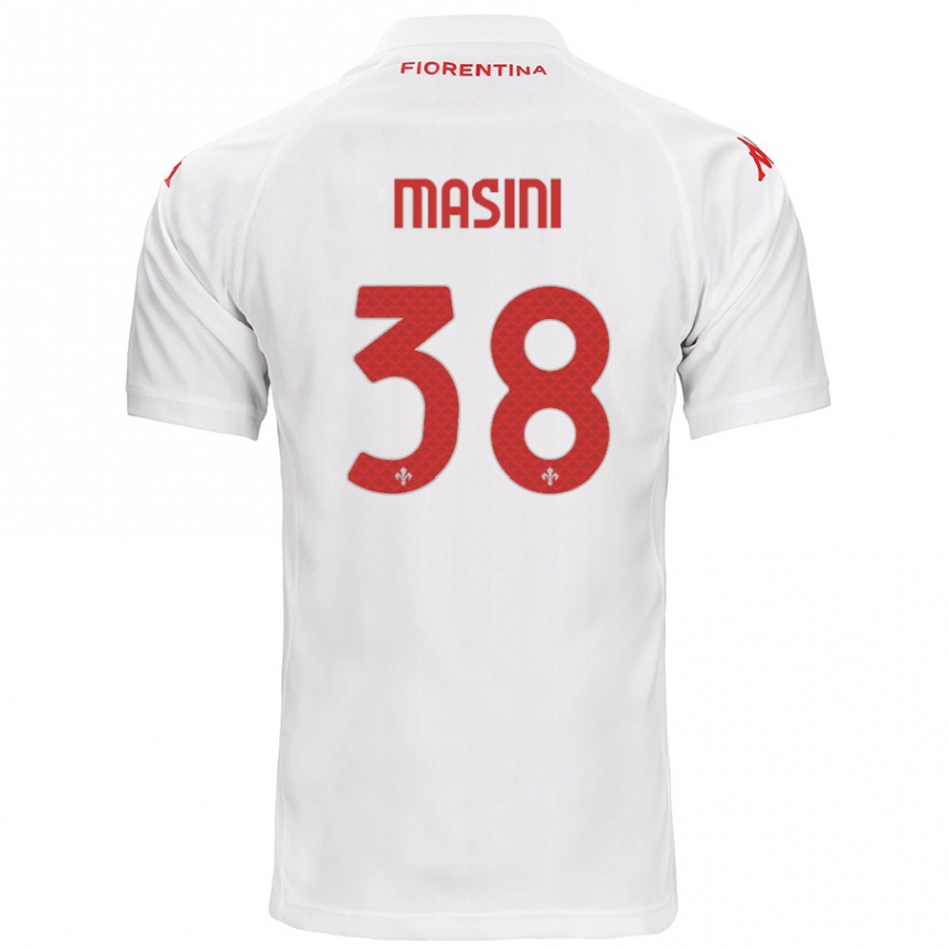 Niño Fútbol Camiseta Linda Masini #38 Blanco 2ª Equipación 2024/25 Perú