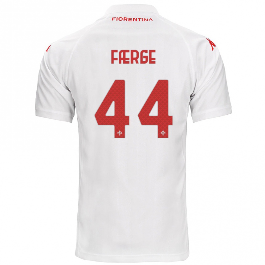 Niño Fútbol Camiseta Emma Færge #44 Blanco 2ª Equipación 2024/25 Perú