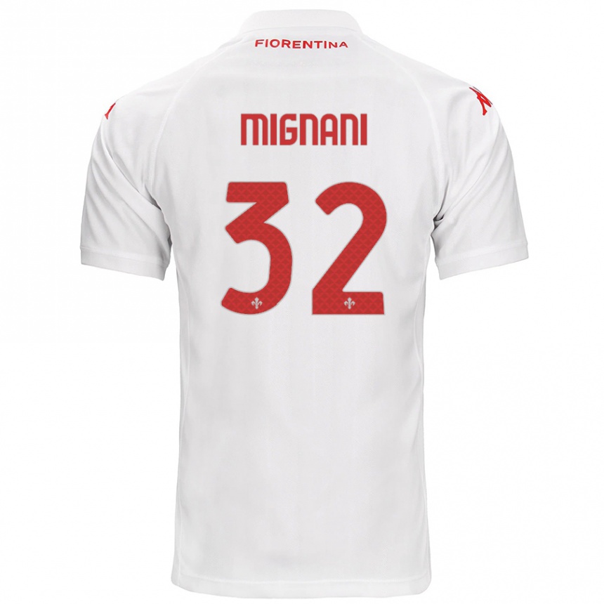 Niño Fútbol Camiseta Carlo Mignani #32 Blanco 2ª Equipación 2024/25 Perú