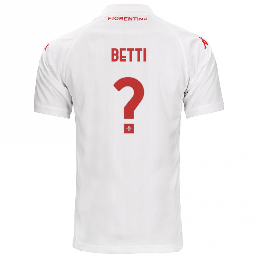 Niño Fútbol Camiseta Tiziano Betti #0 Blanco 2ª Equipación 2024/25 Perú