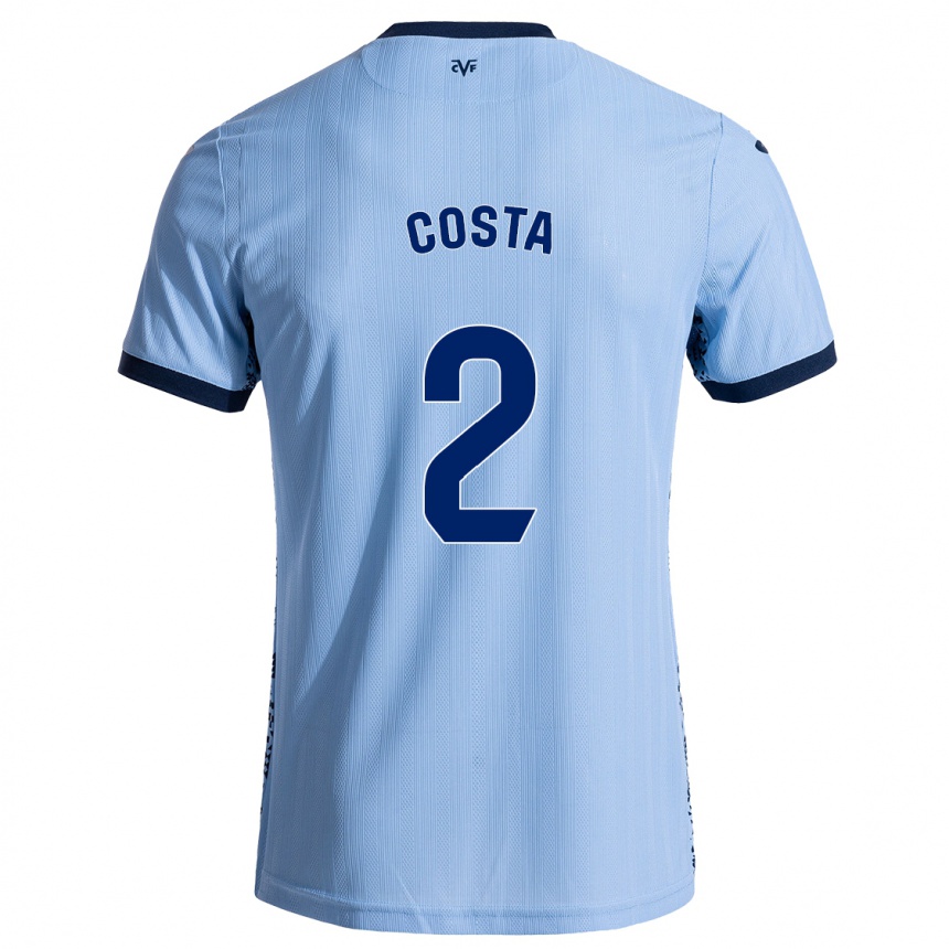 Niño Fútbol Camiseta Logan Costa #2 Azul Cielo 2ª Equipación 2024/25 Perú