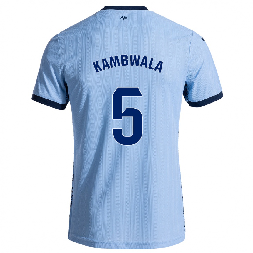 Niño Fútbol Camiseta Willy Kambwala #5 Azul Cielo 2ª Equipación 2024/25 Perú