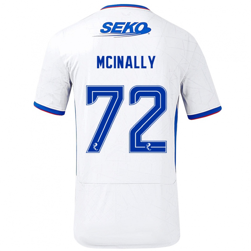 Niño Fútbol Camiseta Darren Mcinally #72 Blanco Azul 2ª Equipación 2024/25 Perú