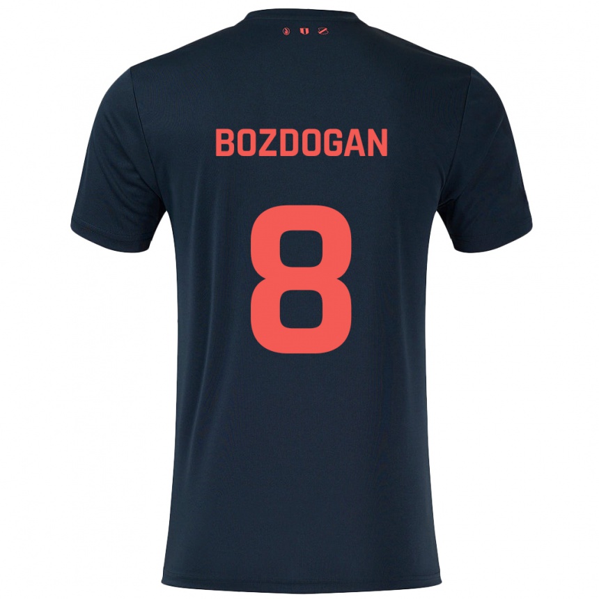 Niño Fútbol Camiseta Can Bozdogan #8 Negro Rojo 2ª Equipación 2024/25 Perú