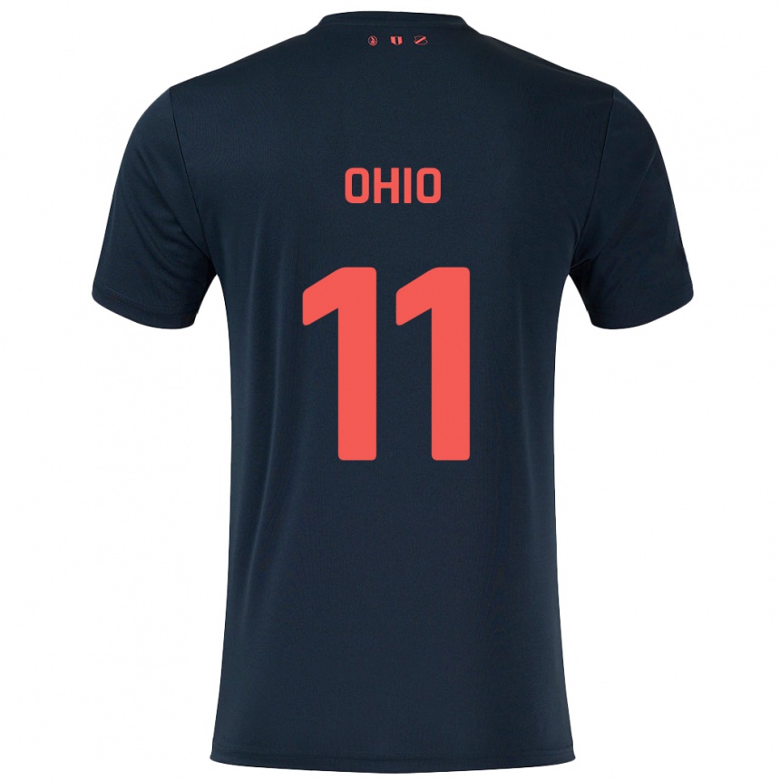 Niño Fútbol Camiseta Noah Ohio #11 Negro Rojo 2ª Equipación 2024/25 Perú