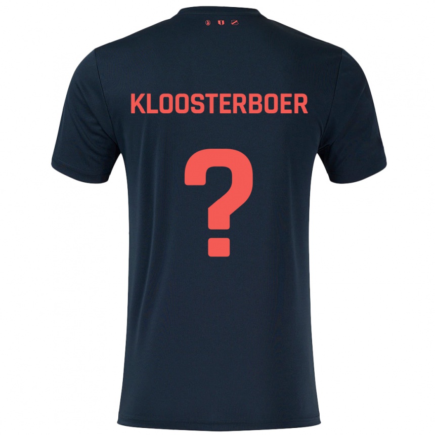 Niño Fútbol Camiseta Per Kloosterboer #0 Negro Rojo 2ª Equipación 2024/25 Perú