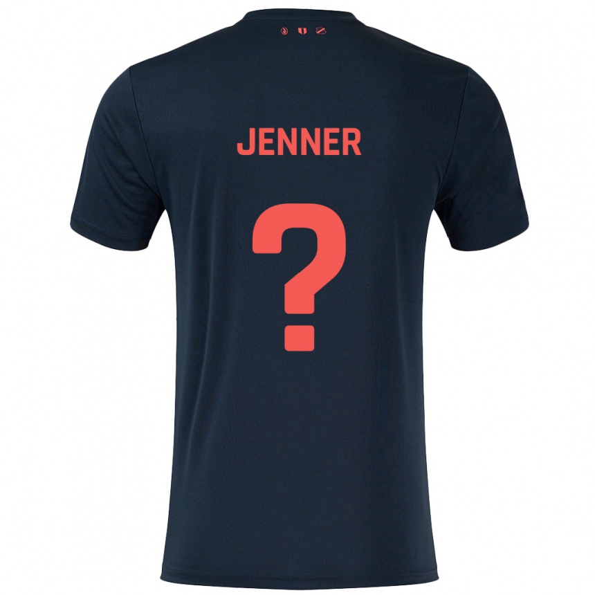 Niño Fútbol Camiseta Ivar Jenner #0 Negro Rojo 2ª Equipación 2024/25 Perú