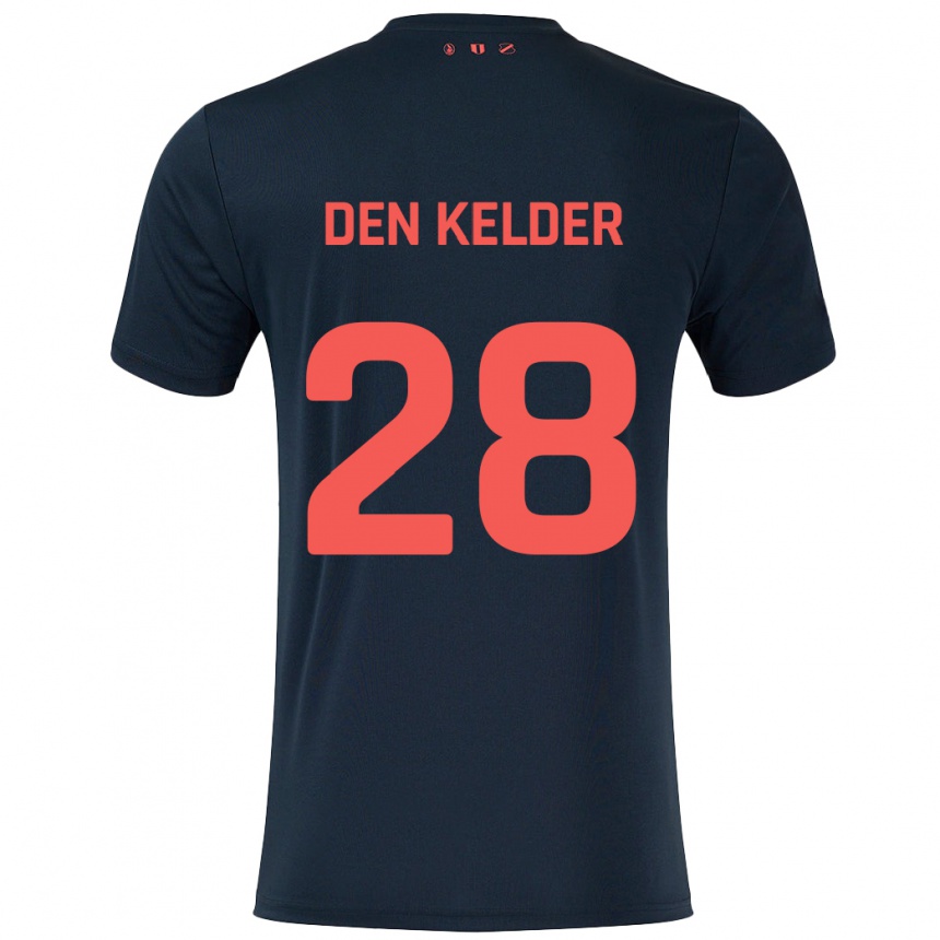 Niño Fútbol Camiseta Gera Op Den Kelder #28 Negro Rojo 2ª Equipación 2024/25 Perú