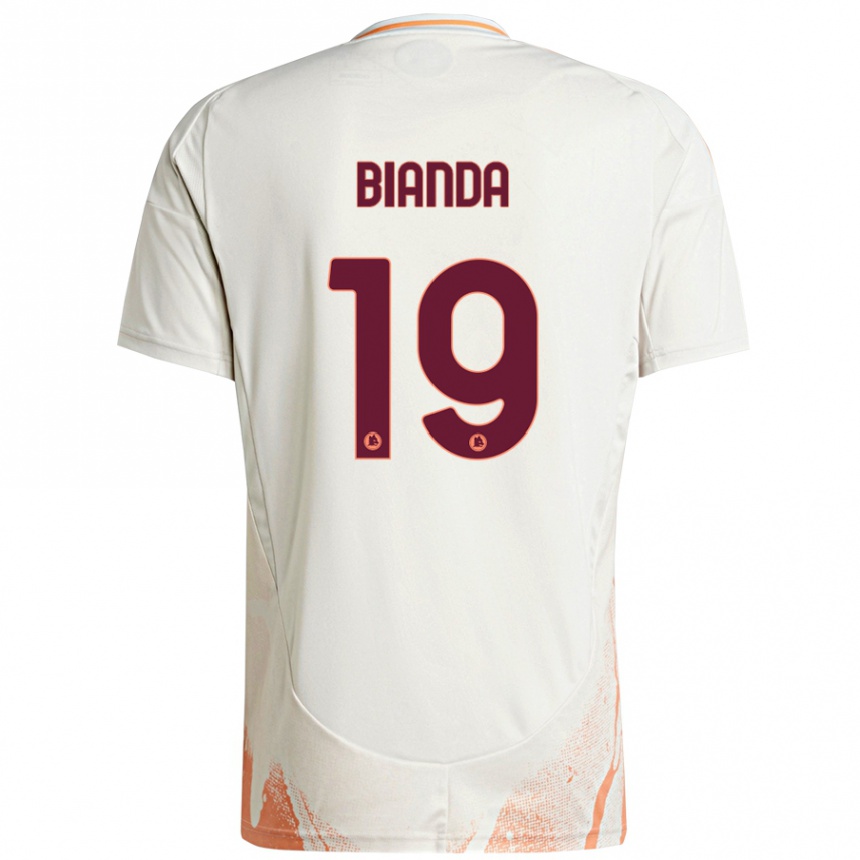 Niño Fútbol Camiseta William Bianda #19 Crema Blanco Naranja 2ª Equipación 2024/25 Perú