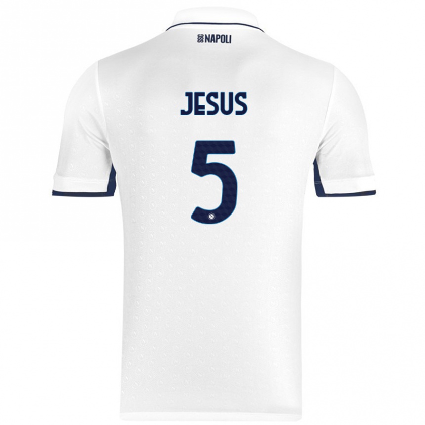 Niño Fútbol Camiseta Juan Jesus #5 Blanco Azul Real 2ª Equipación 2024/25 Perú