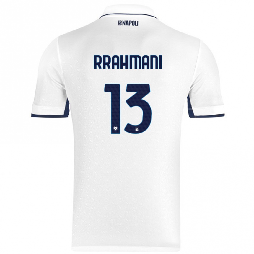 Niño Fútbol Camiseta Amir Rrahmani #13 Blanco Azul Real 2ª Equipación 2024/25 Perú