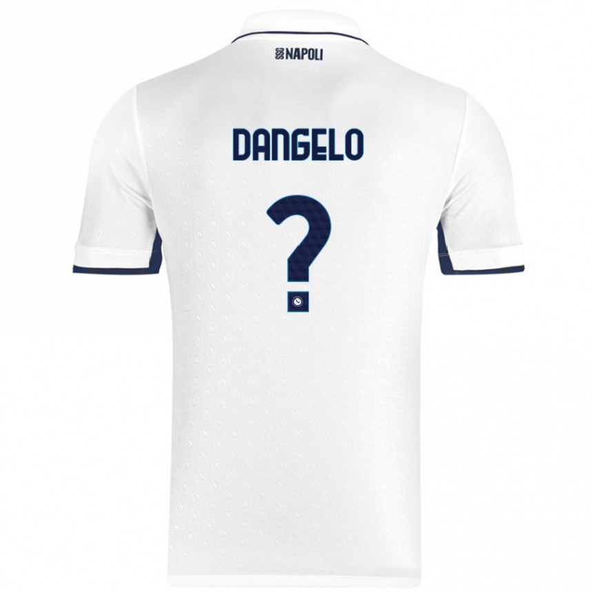 Niño Fútbol Camiseta Raffaele Dangelo #0 Blanco Azul Real 2ª Equipación 2024/25 Perú