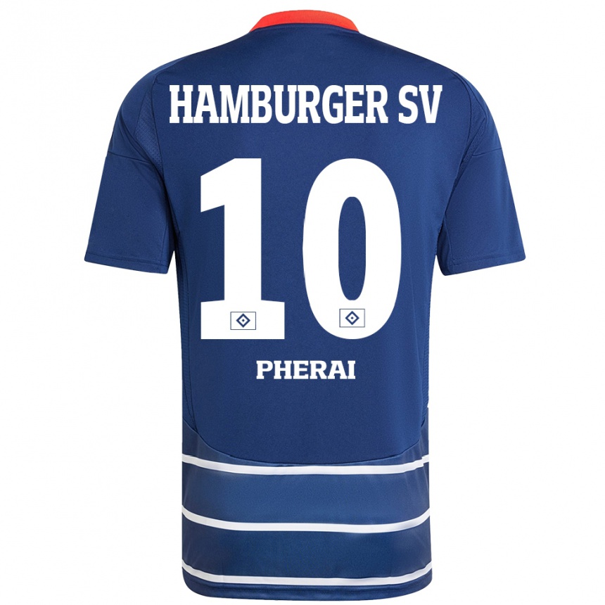 Niño Fútbol Camiseta Immanuel Pherai #10 Azul Oscuro 2ª Equipación 2024/25 Perú