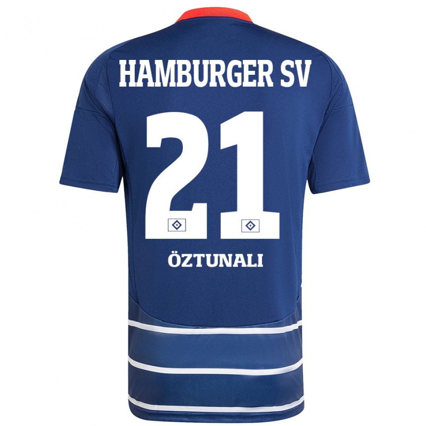 Niño Fútbol Camiseta Levin Öztunali #21 Azul Oscuro 2ª Equipación 2024/25 Perú