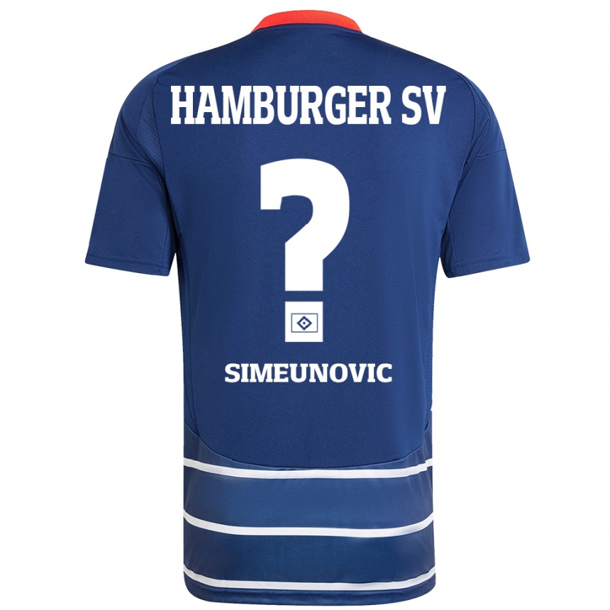 Niño Fútbol Camiseta Denis Simeunovic #0 Azul Oscuro 2ª Equipación 2024/25 Perú