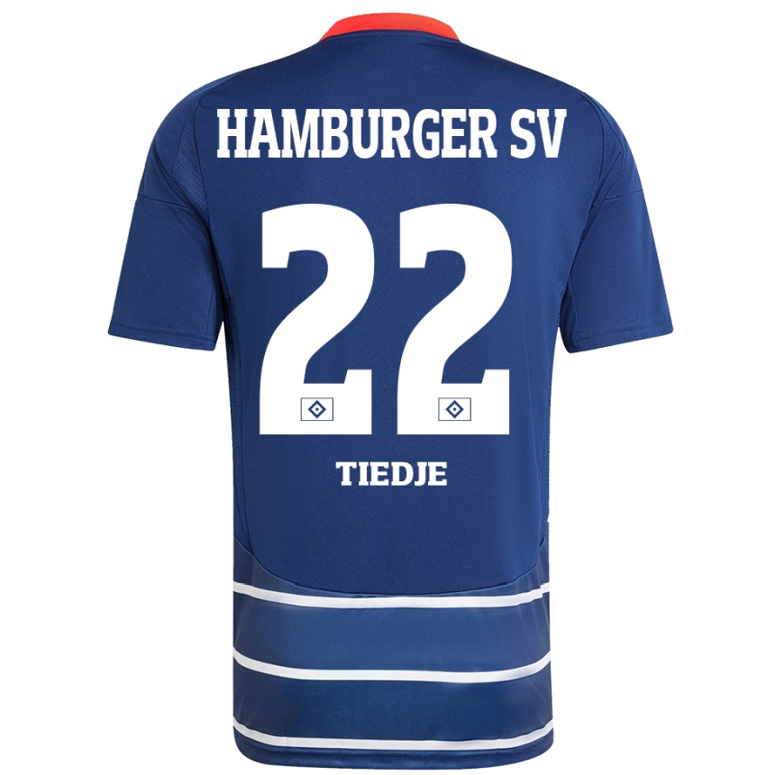 Niño Fútbol Camiseta Patrick Tiedje #22 Azul Oscuro 2ª Equipación 2024/25 Perú