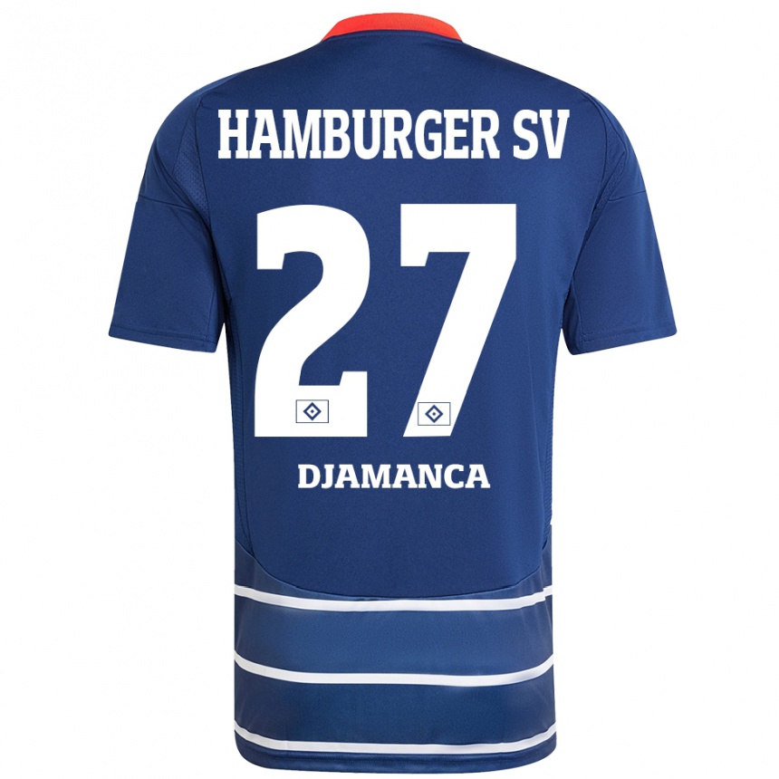 Niño Fútbol Camiseta Ismaila Djamanca #27 Azul Oscuro 2ª Equipación 2024/25 Perú