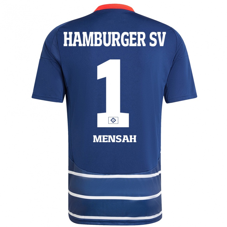 Niño Fútbol Camiseta Steven Mensah #1 Azul Oscuro 2ª Equipación 2024/25 Perú