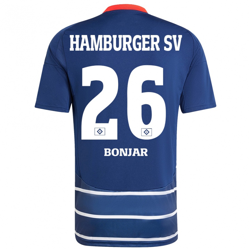 Niño Fútbol Camiseta Amir Bonjar #26 Azul Oscuro 2ª Equipación 2024/25 Perú