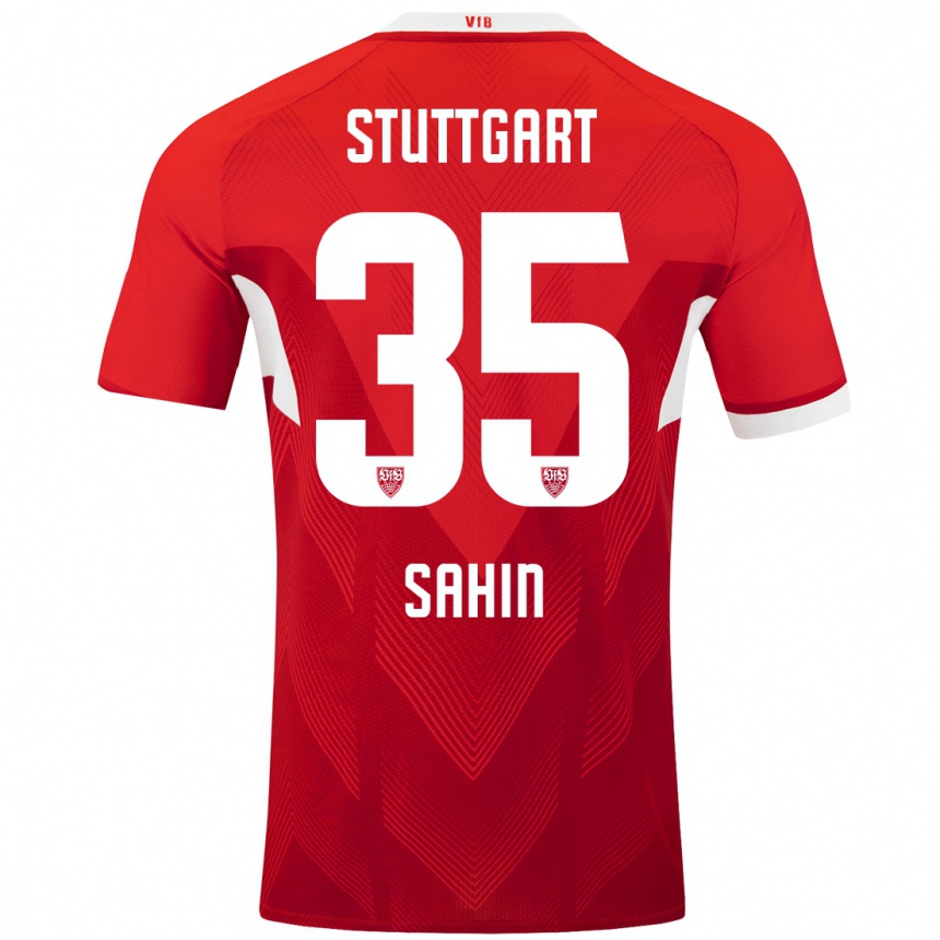 Niño Fútbol Camiseta Mehmet Sahin #35 Rojo Blanco 2ª Equipación 2024/25 Perú