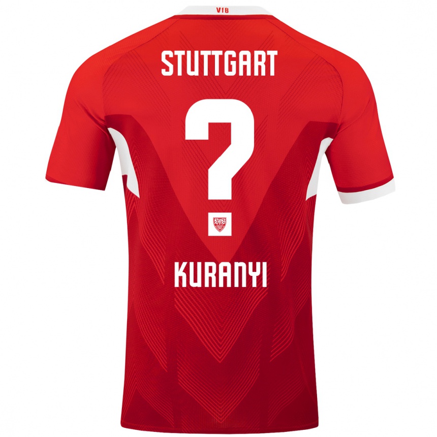 Niño Fútbol Camiseta Karlo Kuranyi #0 Rojo Blanco 2ª Equipación 2024/25 Perú